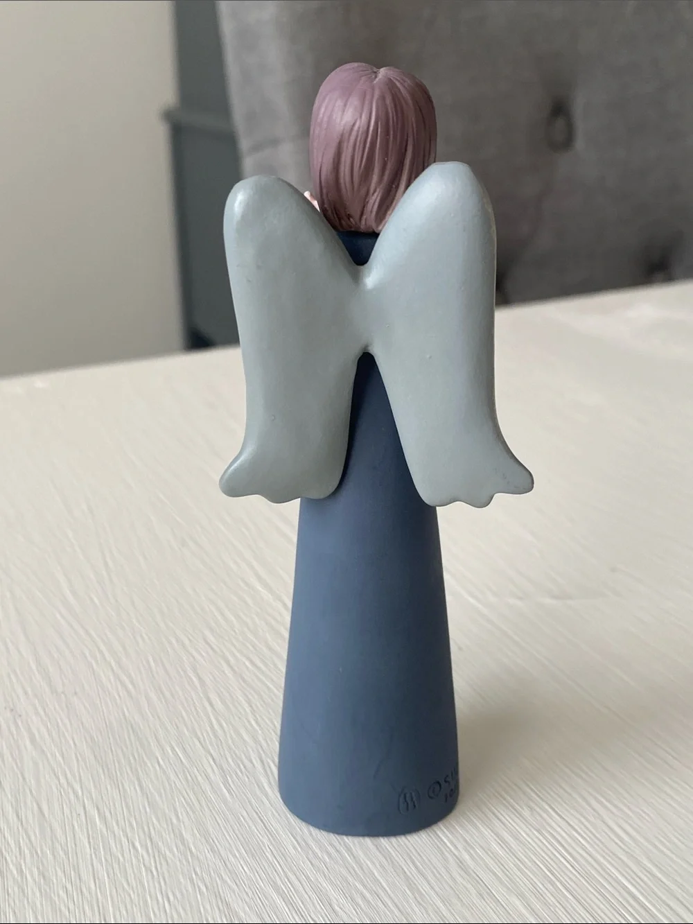Mother's Love Blue Angel Figurine - Holding Butterfly, Mother's Love is Forever